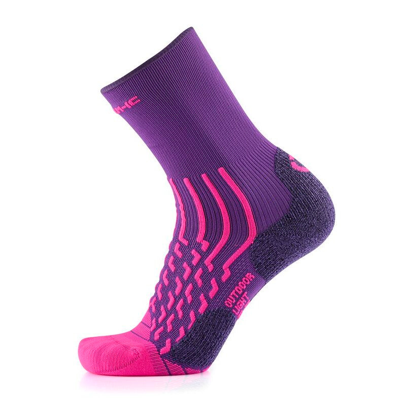 Wandersocken – Outdoor Light Crew Damen violett/magenta