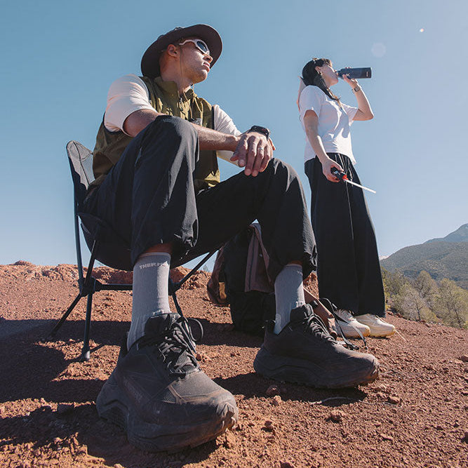 Wandersocken – Outdoor Light Crew Staub/Hellgrau