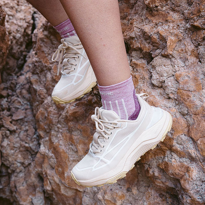 Hiking Socks - Outdoor Light Linen Ankle women Pastel Pink/Strawberry