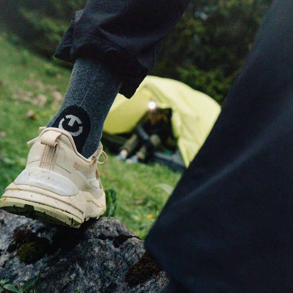Wandersocken – Outdoor Comfort Crew anthrazit/schwarz