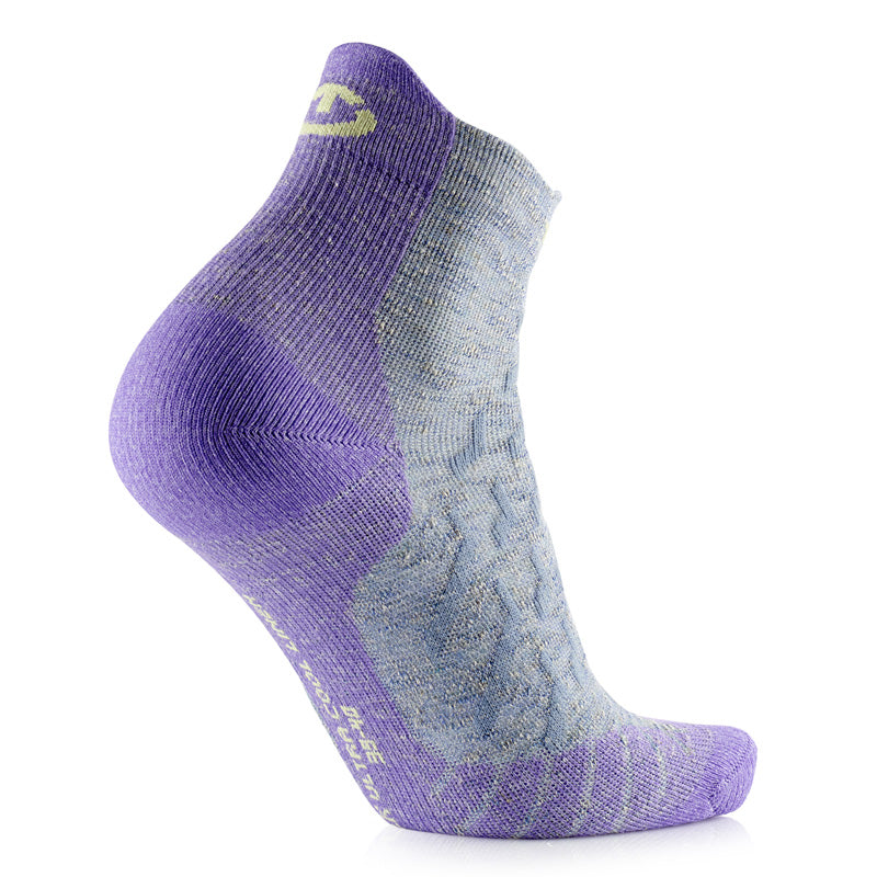 Lote de 3 pares - Calcetines de senderismo - Trekking Ultracool Linen Ankle mujer gris/morado