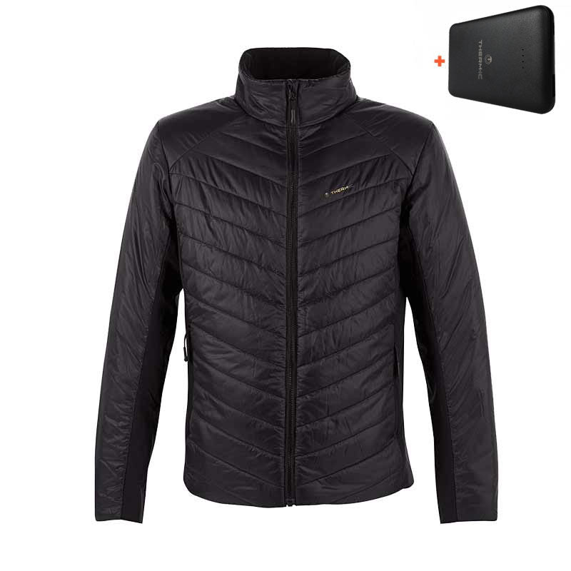 Set Powerjacket Speed Herren Schwarz + Powerbank 5000mAh