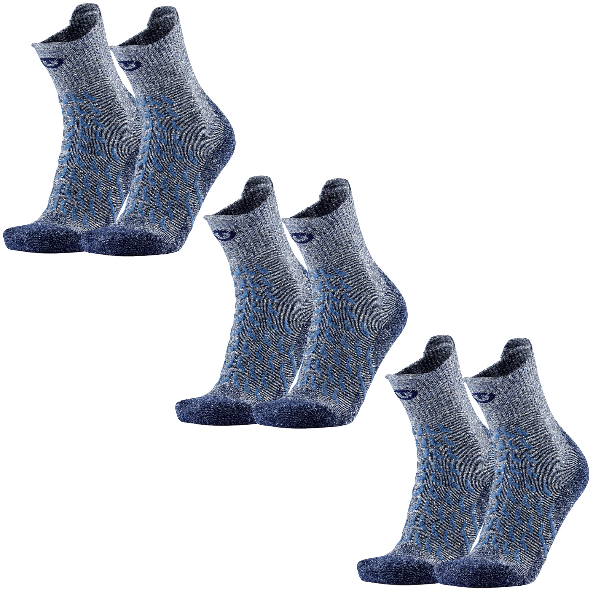 3er-Pack – Wandersocken – Trekking Ultracool Linen Crew Damen grau/blau