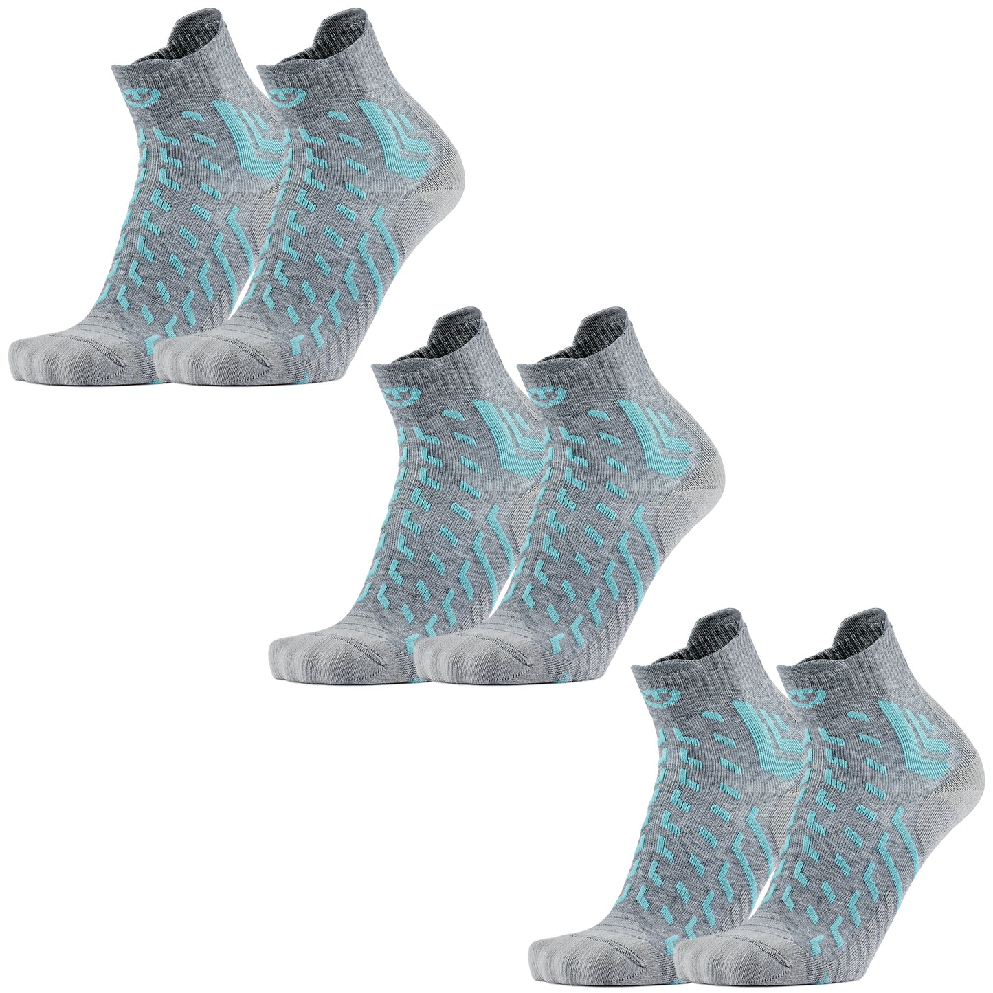3er-Pack – Wandersocken – Trekking Cool Light Ankle Damen grau/blau