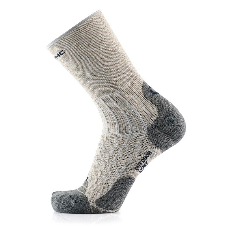 Wandersocken – Outdoor Light Linen Crew Hellgrau/Anthrazit