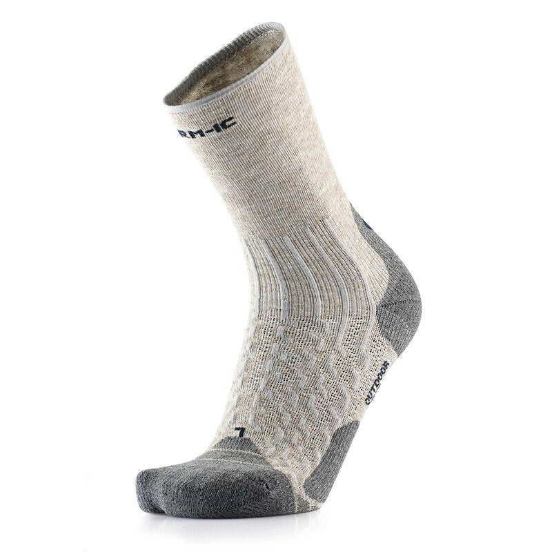Wandersocken – Outdoor Light Linen Crew Hellgrau/Anthrazit