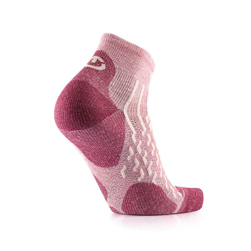 Wandersocken – Outdoor Light Linen Ankle Damen Pastellrosa/Erdbeer