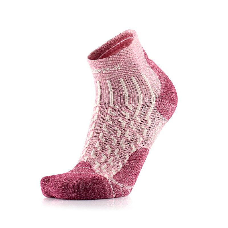 Wandersocken – Outdoor Light Linen Ankle Damen Pastellrosa/Erdbeer