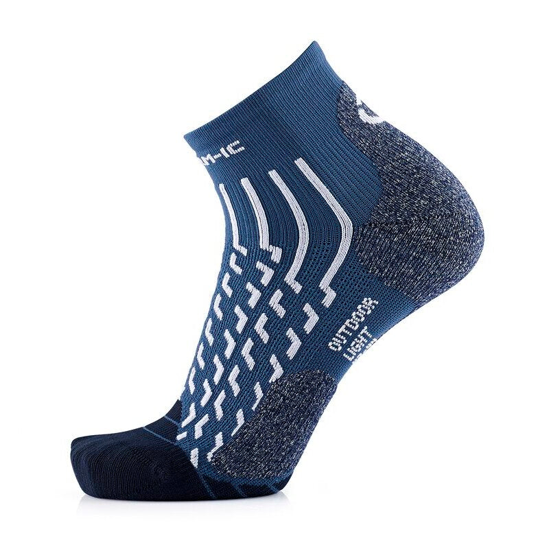 Wandersocken – Outdoor Light Ankle Weiß/Marineblau