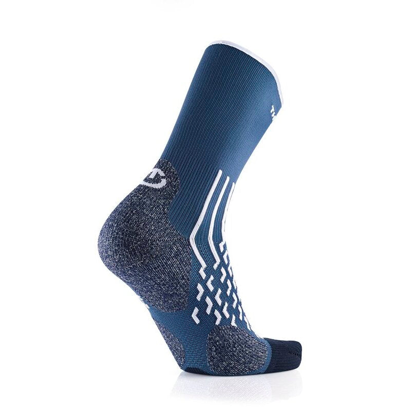 Wandersocken – Outdoor Light Crew Weiß/Marineblau