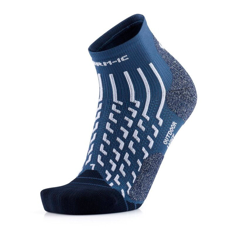 Wandersocken – Outdoor Light Ankle Weiß/Marineblau