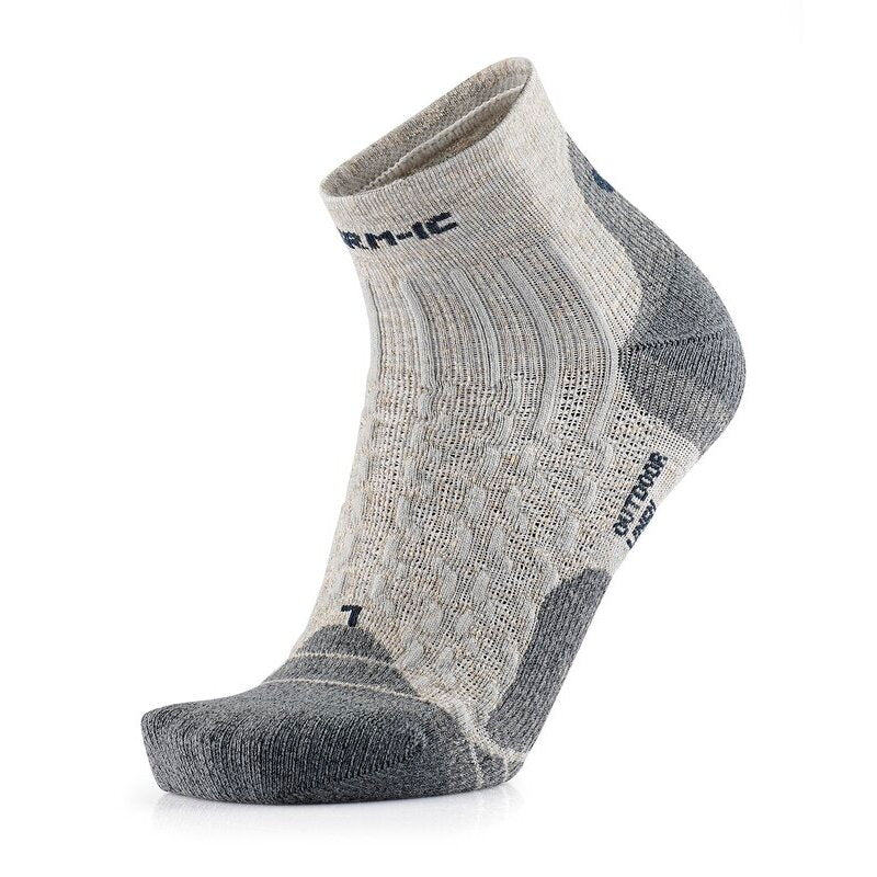 Wandersocken – Outdoor Light Linen Ankle Hellgrau/Anthrazit