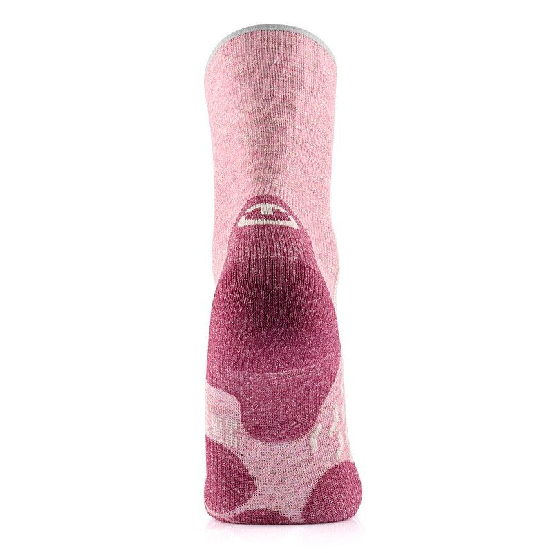 Wandersocken – Outdoor Light Linen Crew Damen Pastellrosa/Erdbeerrot