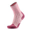 Wandersocken – Outdoor Light Linen Crew Damen Pastellrosa/Erdbeerrot