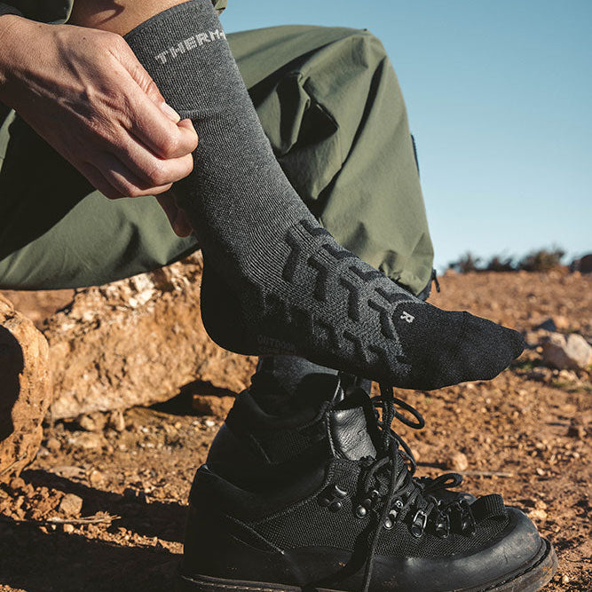 Wandersocken – Outdoor Comfort Crew anthrazit/schwarz