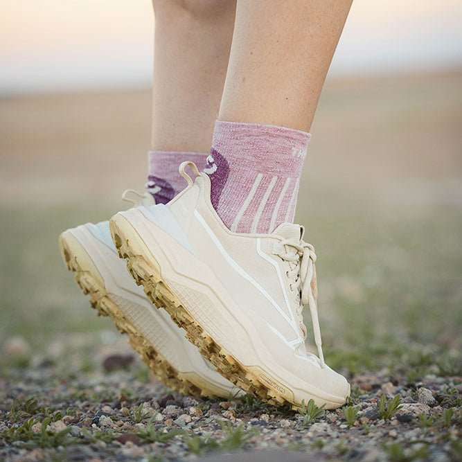 Calcetines de senderismo - Outdoor Light Linen Ankle mujer rosa pastel/fresa
