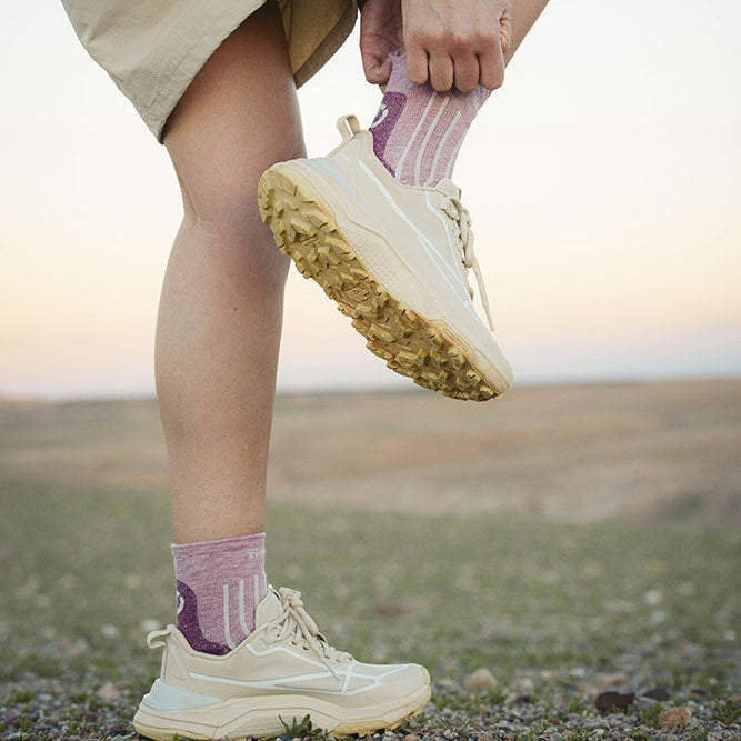 Calcetines de senderismo - Outdoor Light Linen Ankle mujer rosa pastel/fresa
