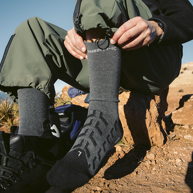Wandersocken – Outdoor Comfort Crew anthrazit/schwarz