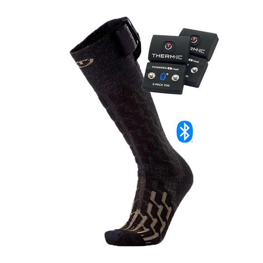 Bundle - heated ski socks Heat Fusion men + S-Pack 700B