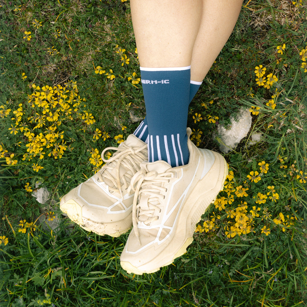 Chaussettes de randonnée - Outdoor Light Crew blanc/bleu marine