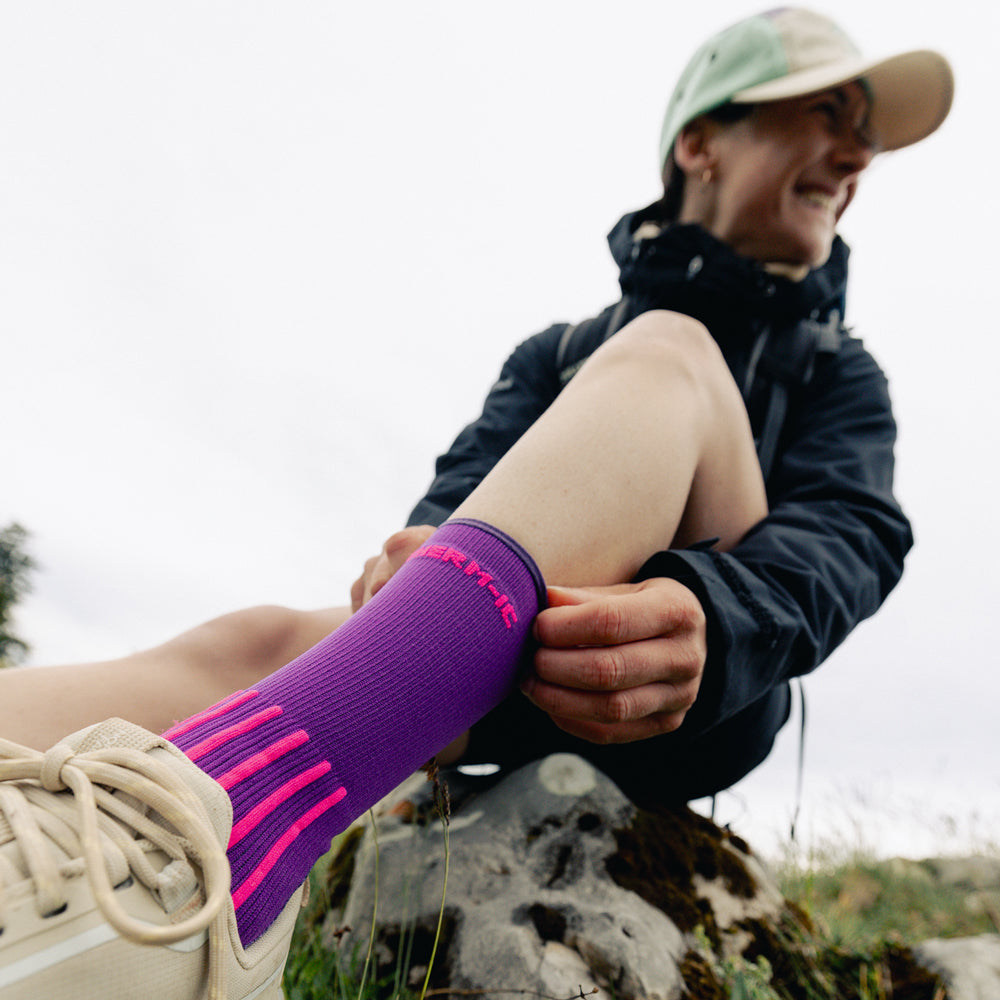 Chaussettes de randonnée - Outdoor Light Crew femme violet/magenta