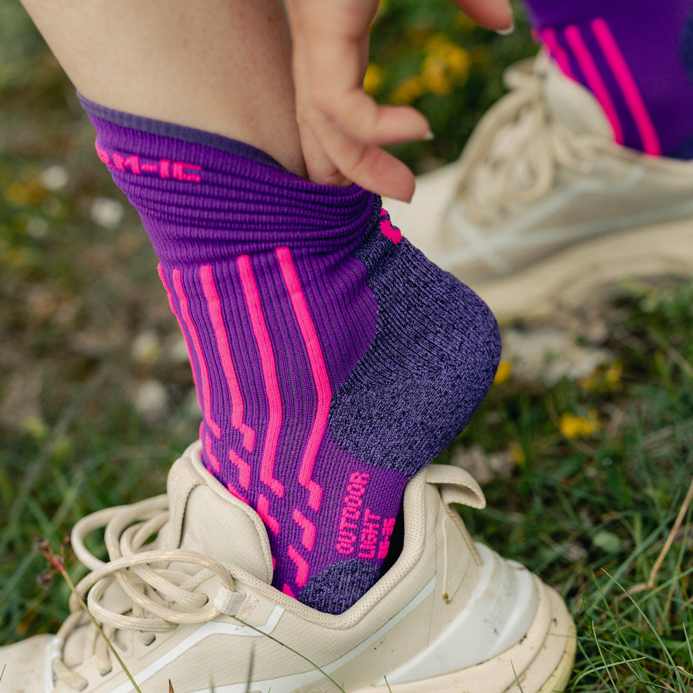 Chaussettes de randonnée - Outdoor Light Crew femme violet/magenta