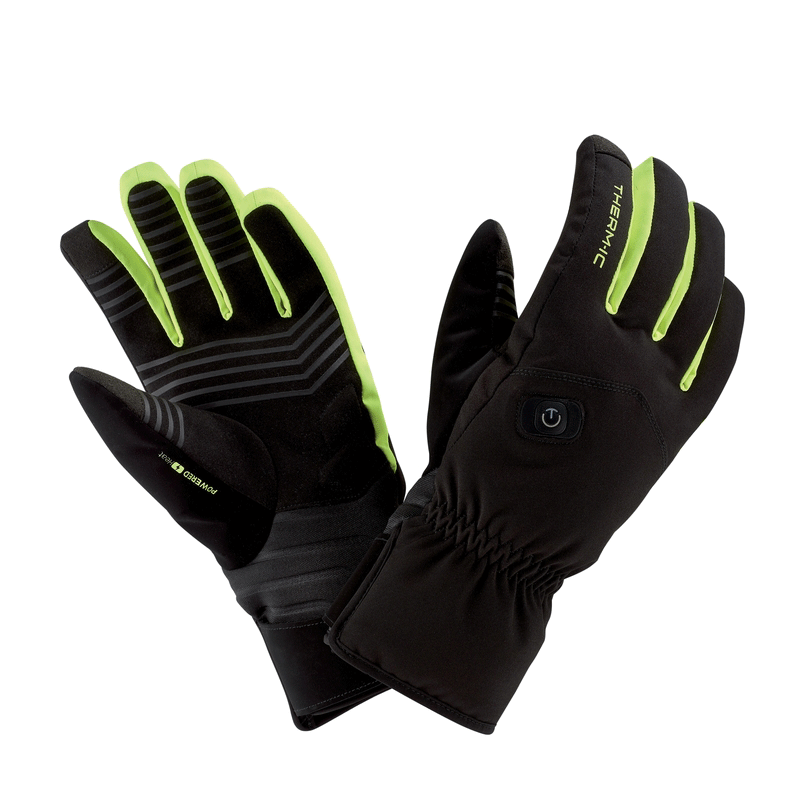 handschuhe minus 40 grad Ski Light Boost beheizte Powerhandschuhe schwarz/gelb