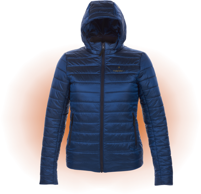Women's trendy heated puffer jacket – - Main Image